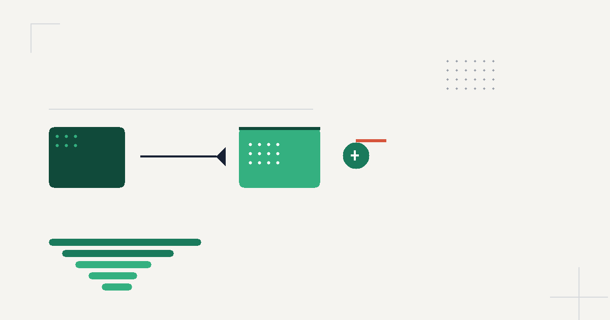 Push notification diagram: a submit block, an arrow to a receiver block, a confirmation node with a signature line, and a retry ladder of five shrinking bars